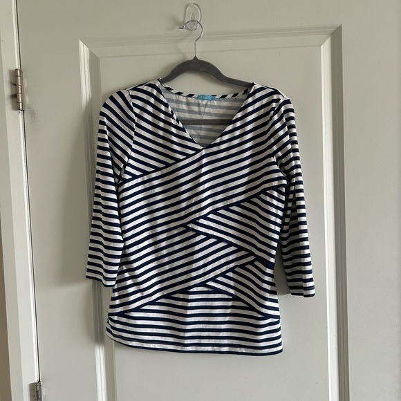 J. McLaughlin Tops - COPY - J. McLaughlin Layered Striped Top